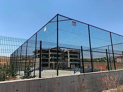 spor saha, halı saha, futbol sahası, panel çit, pvc tel